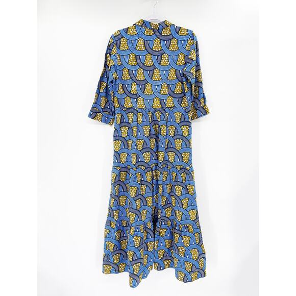 OULA Cotton A-line Midi Dress In Blue Grass Size S NWT - Picture 6 of 6